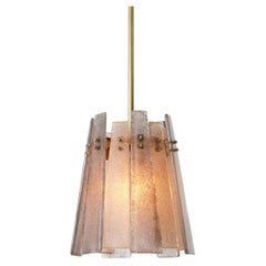 Pendelleuchte Vintage Messing Handgefertigt Grau Rauchglas