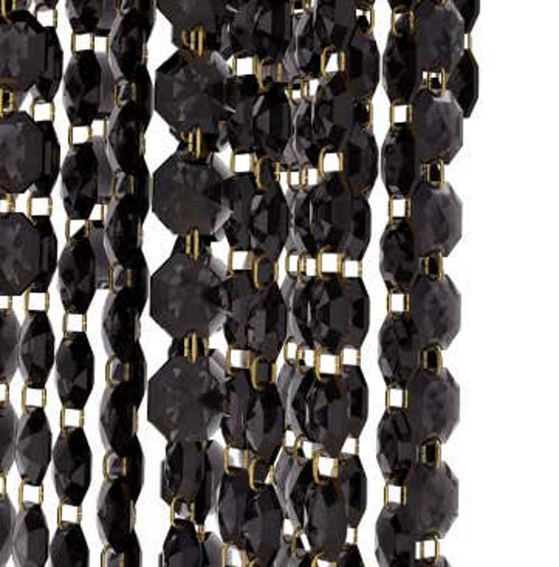 Moderno Lampada a sospensione con ottone stratificato e cristalli Swarovski fumè in vendita