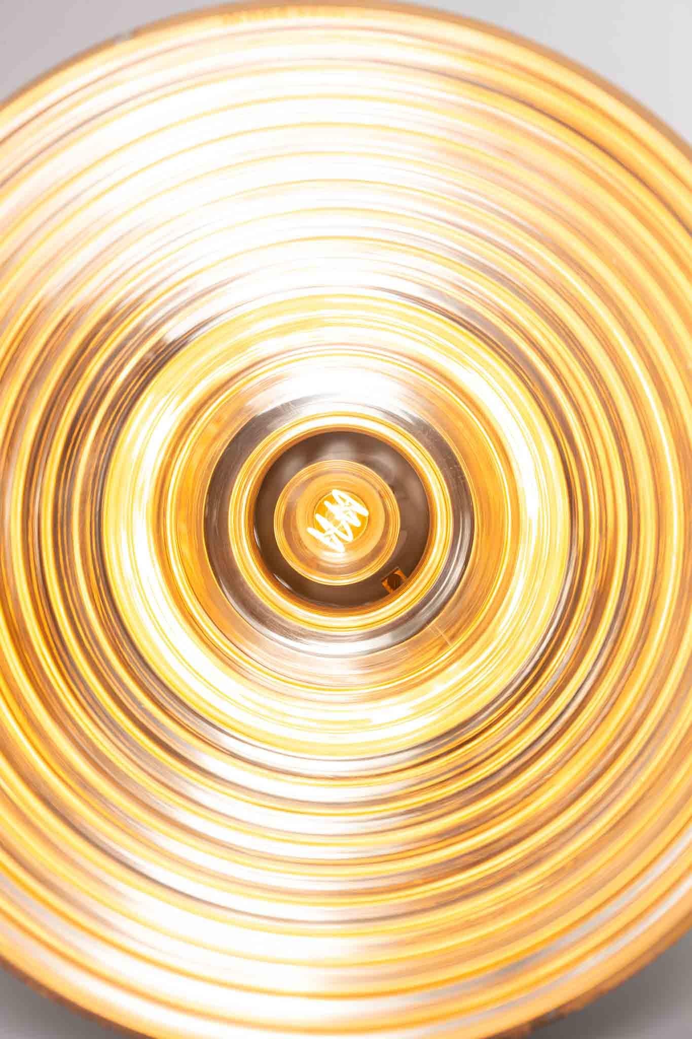 Lampada a sospensione con paralume in vetro di mercurio di Zeiss Ikon in vendita 4