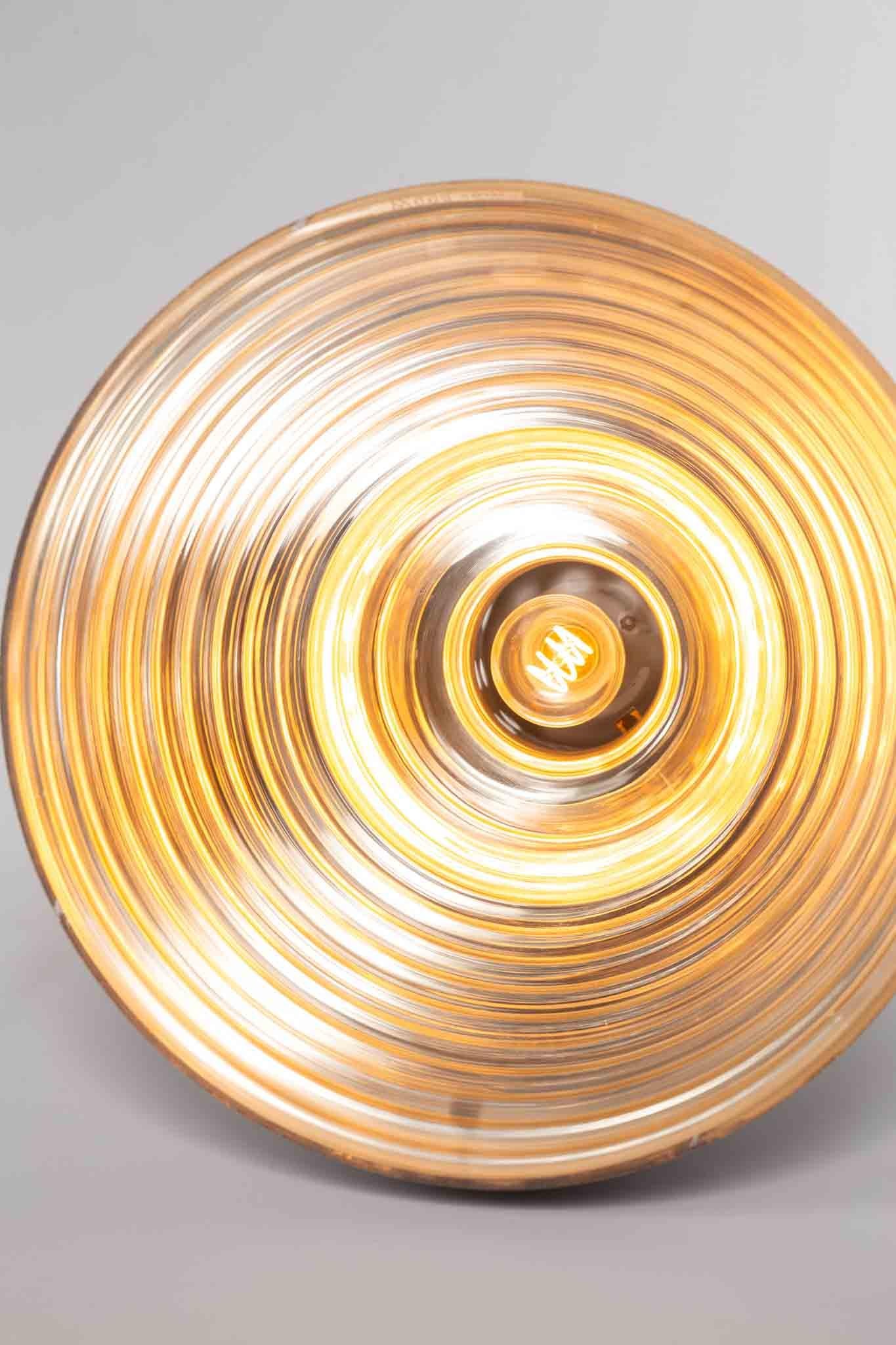 Lampada a sospensione con paralume in vetro di mercurio di Zeiss Ikon in vendita 5