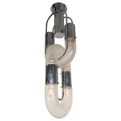 Pendant Lighting Murano Glass and Metal by Aldo Nason for Mazzega, Italy, 1970s
