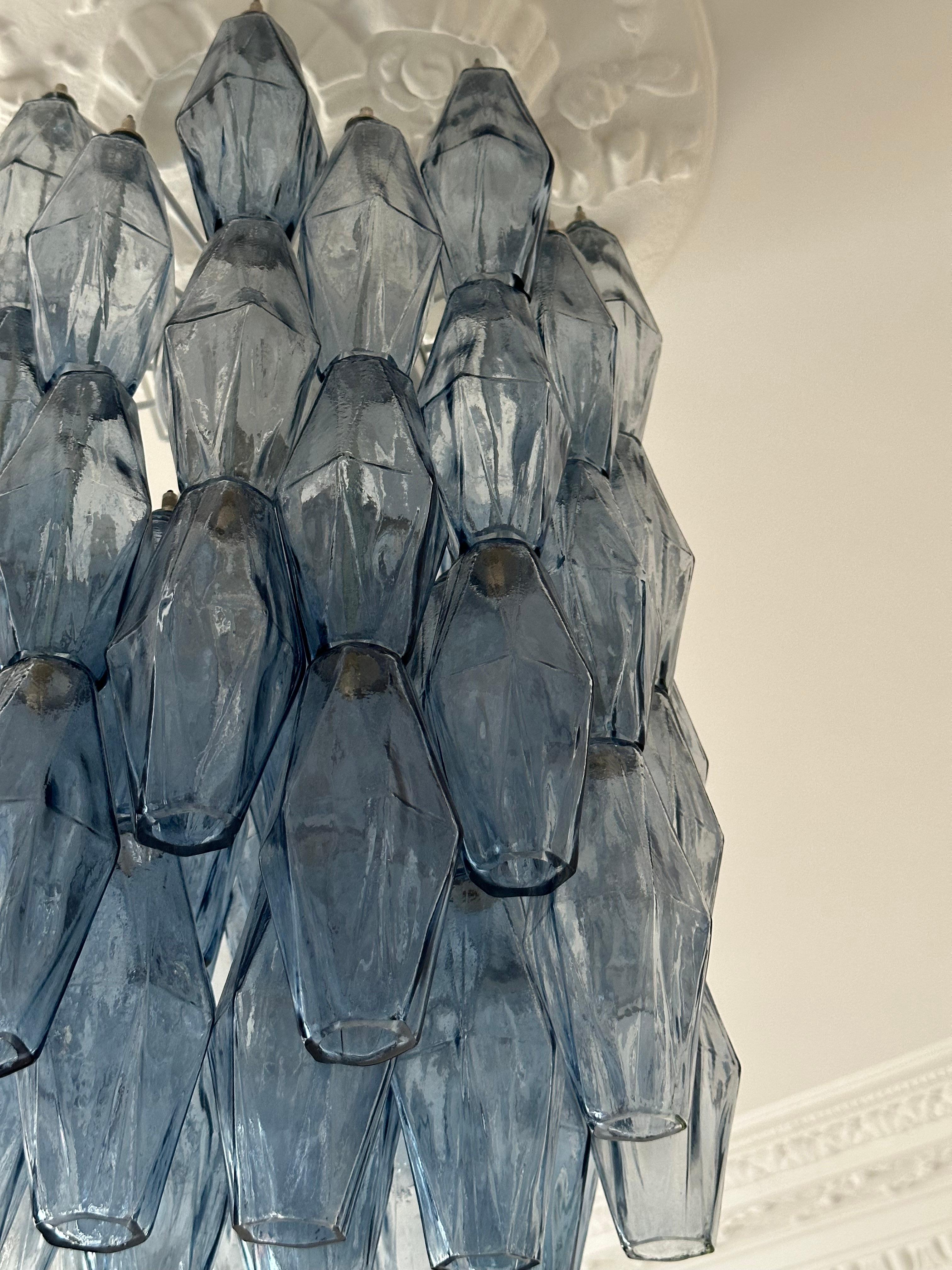 Pendant Lightning Murano Poliedri Glass, Italy For Sale 3