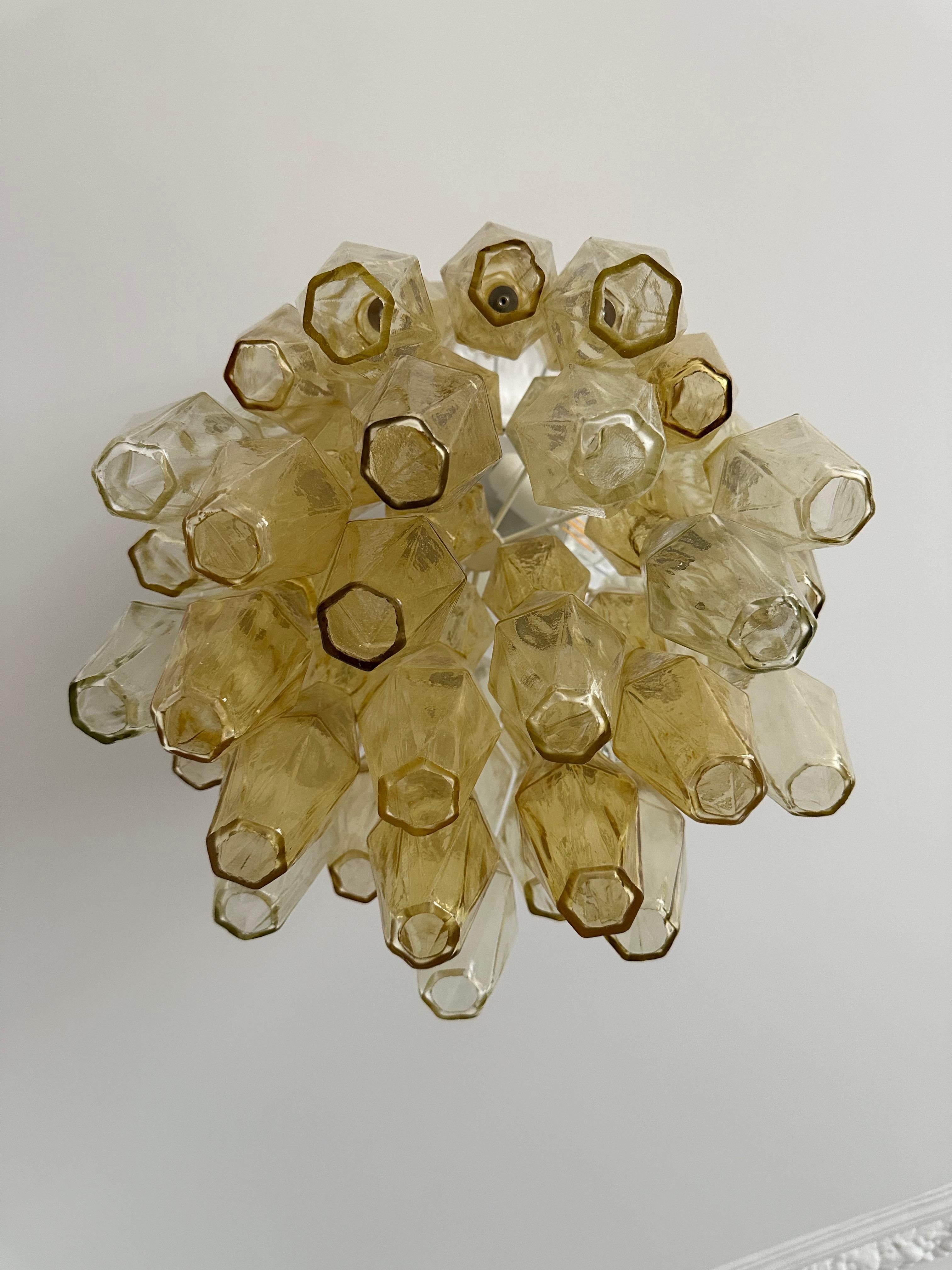 Pendant Lightning Murano Poliedri Glass, Italy For Sale 5
