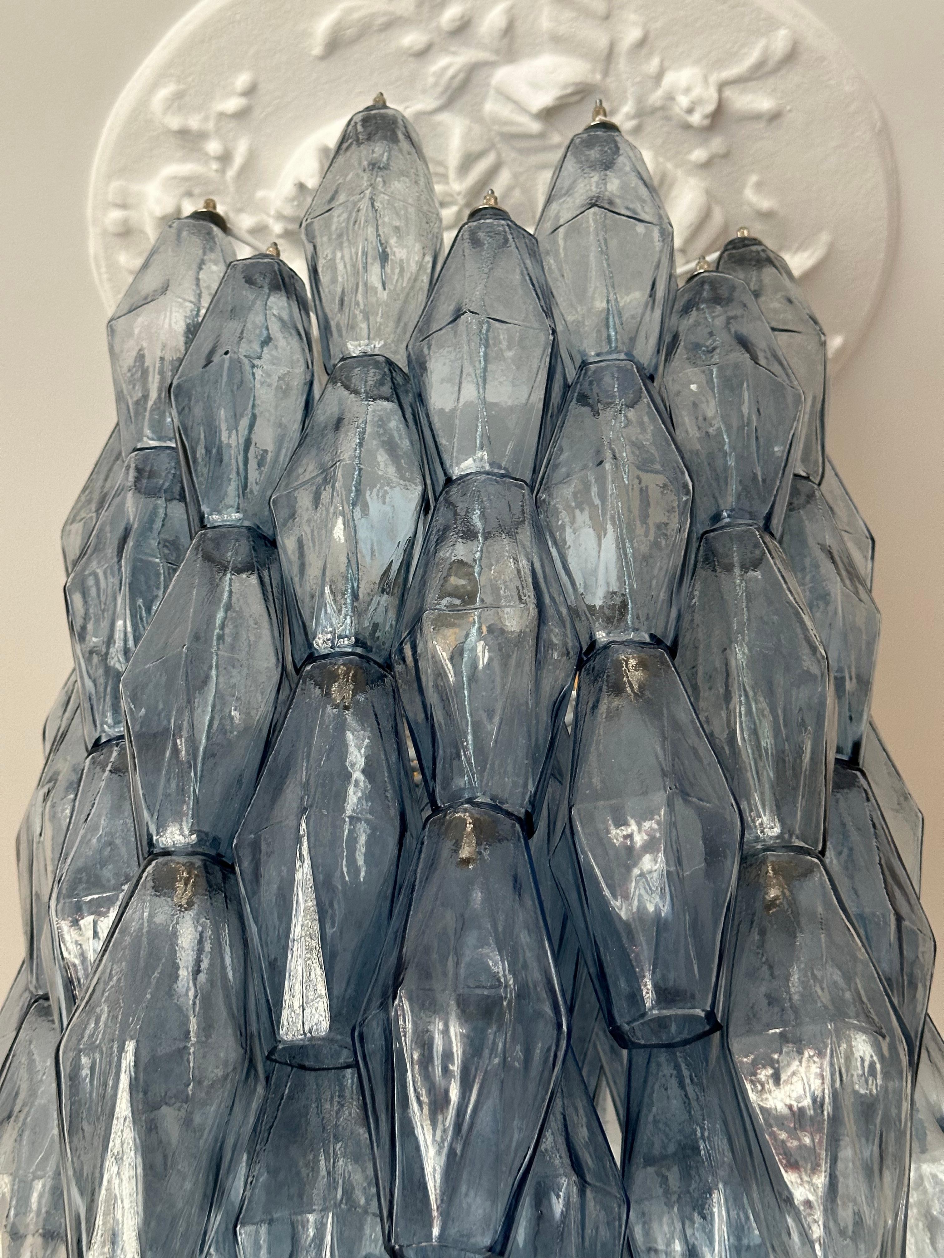 Pendant Lightning Murano Poliedri Glass, Italy For Sale 1