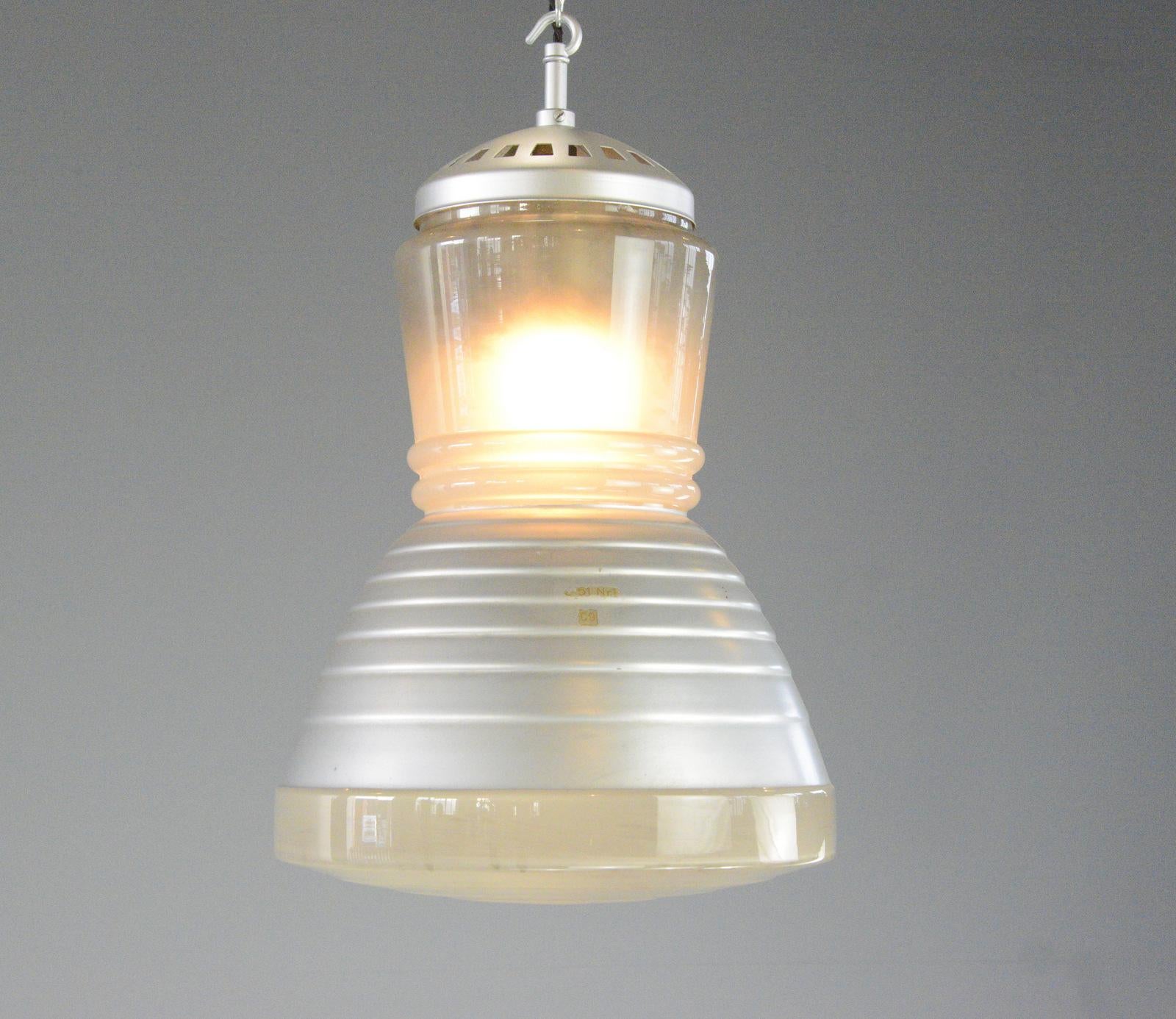 Pendant Lights By Adolf Meyer For Zeiss Ikon Circa 1930s For Sale 2