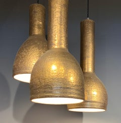 Pendant Lights by Sotis Filippides Ceramic and 24-Carat Gold, 21st Century