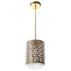 Pendant Lights, Patinated Brass and Bubble Glass, Rupert Nikoll, Austria, 1960
