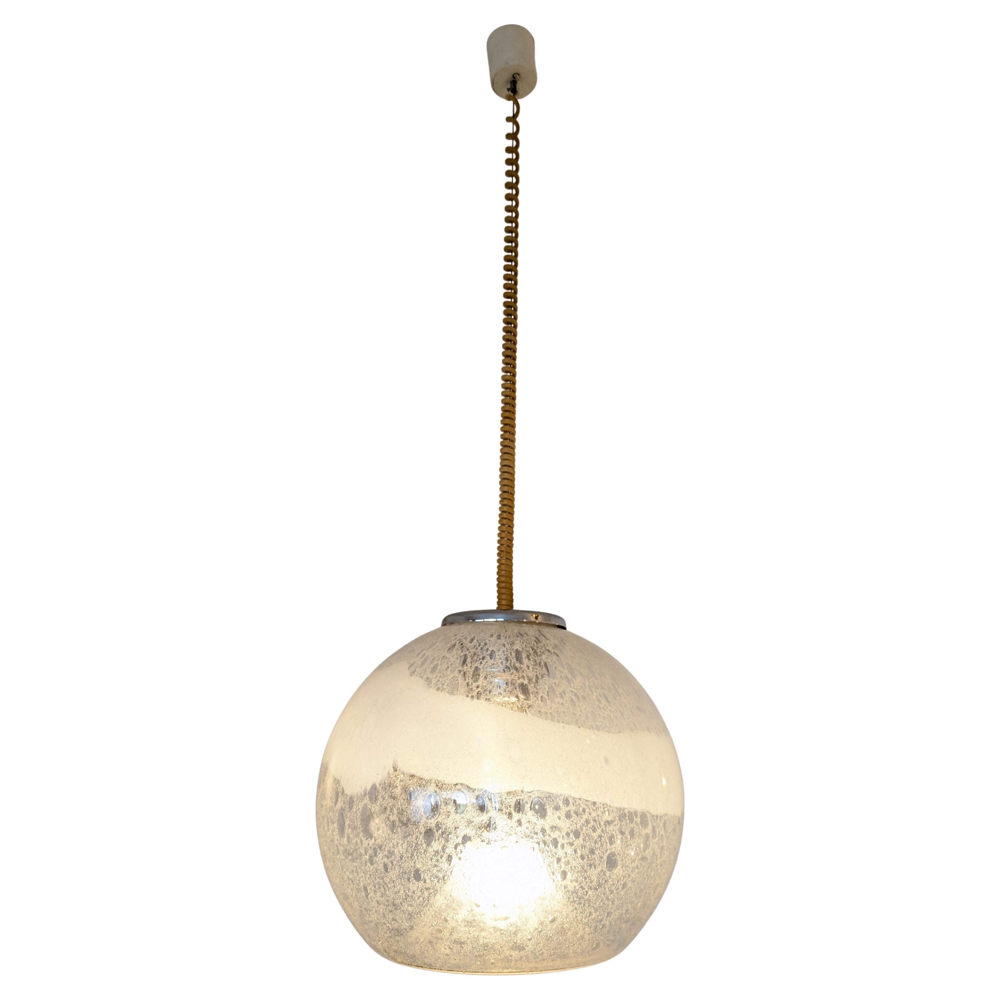 Pendant Murano Glass globe 35, Sothis, Ettore Fantasia, Gini Poli, Murano, 1970