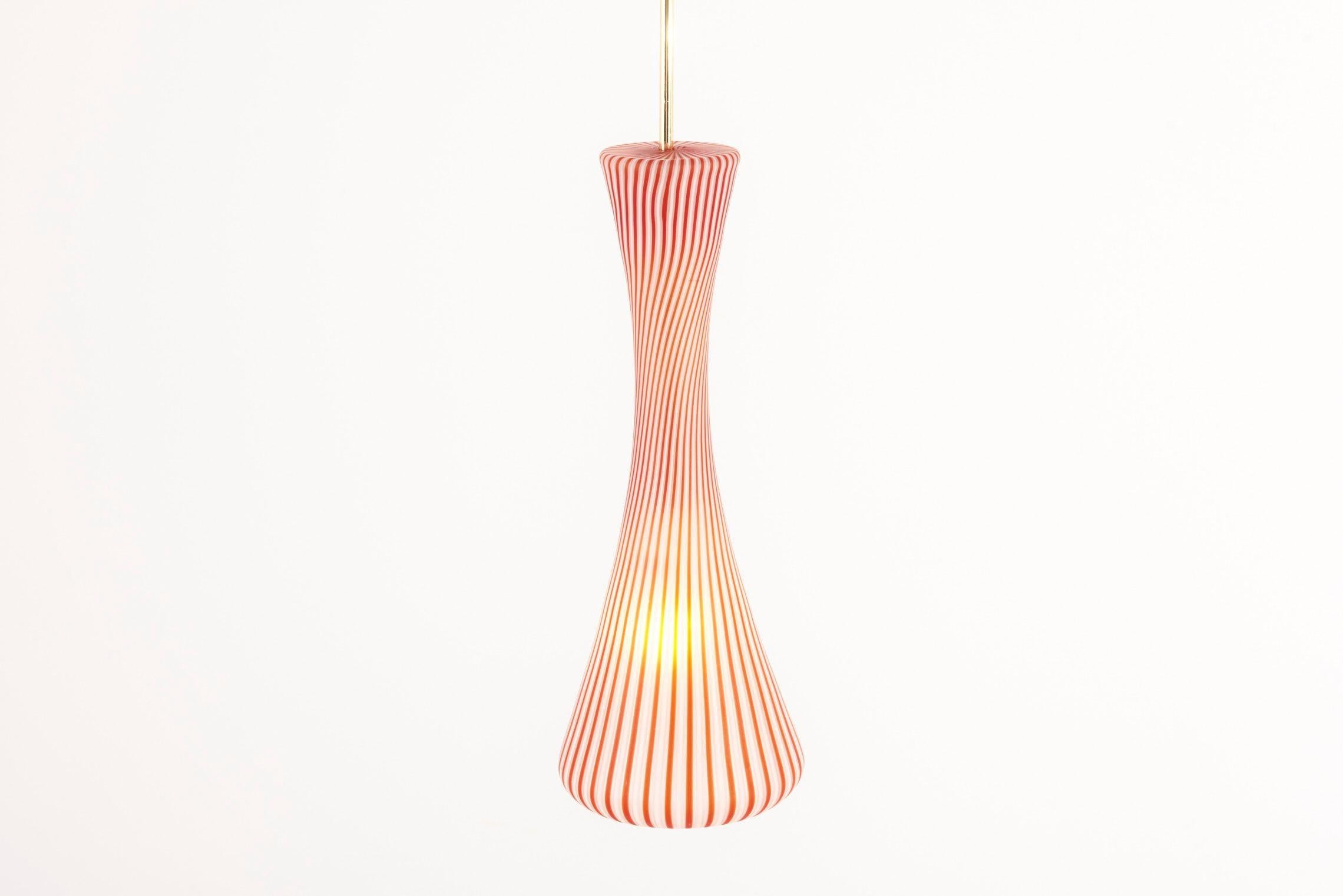 Pendant Murano Lamp in the Manner of Vignelli, Italy 1950s For Sale 2