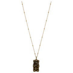 Pendant Necklace Chain Gummy Bear Unisex 18k Gold-Plated Silver Greek Jewelry