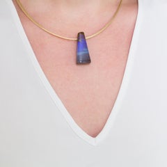 Boulder Opal Necklace on 14 Karat Yellow Gold