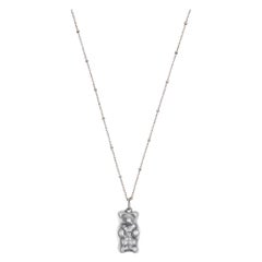 Pendant Necklace Chain Gummy Bear Silver Gift Unisex Silver Plated Greek Jewelry