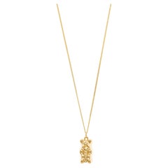 Pendant Necklace Gummy Bear Naked Unisex Gold-Plated Silver Greek Jewelry