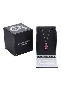 Collier pendentif Gummy Bear unisexe en argent plaqué or 18 carats, bijouterie grecque