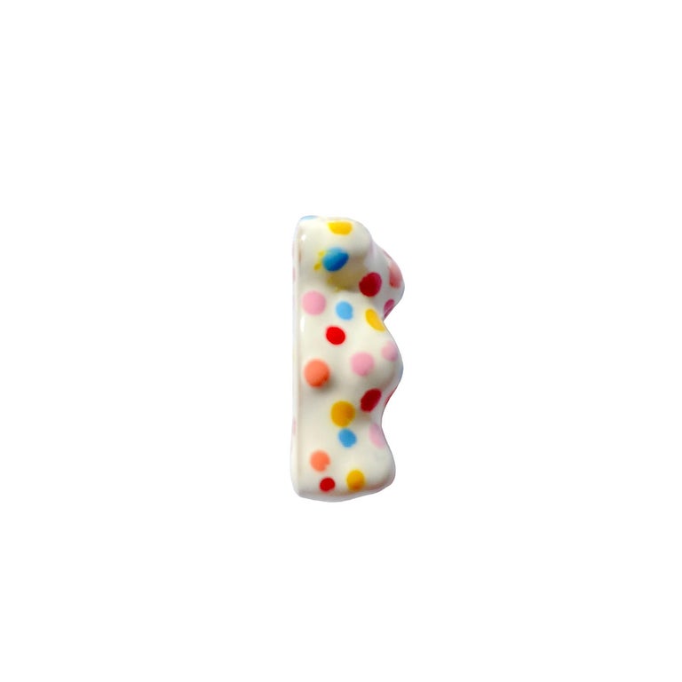 18K gold plated silver gummy bear pendant on silver gold plated chain with opaque colorful  enamel coverage. 

The Gummy Project by Maggoosh is a capsule collection inspired by the designer's life in New York City and her passion for breakdancing
