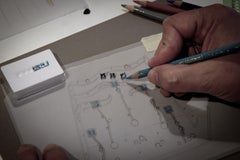 Pendant Necklace in 18Kt White Gold Diamonds Heart and Royal Quartz Pear Drop