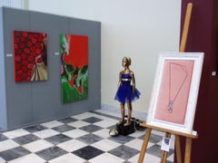 Pendant Necklace in Oxidized Silver 925 and 18 Kt Gold "Teach Me" by Nicofilimon