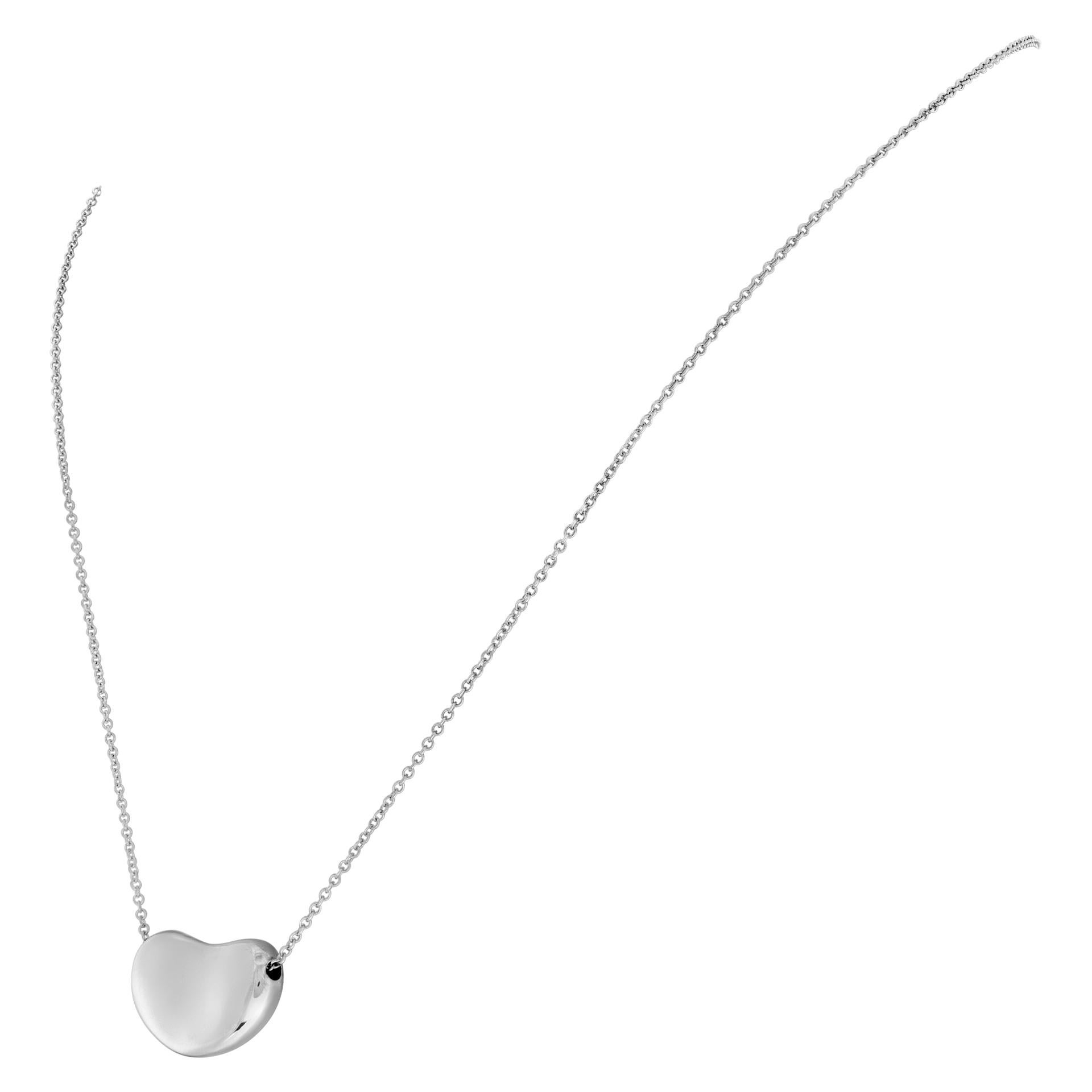 Women's Pendant Necklace in Sterling Silver, Tiffany & Co. 'Elsa Peretti' Bean