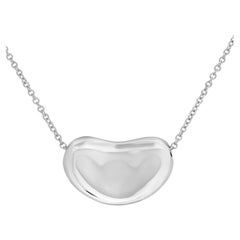 Pendant Necklace in Sterling Silver, Tiffany & Co. 'Elsa Peretti' Bean