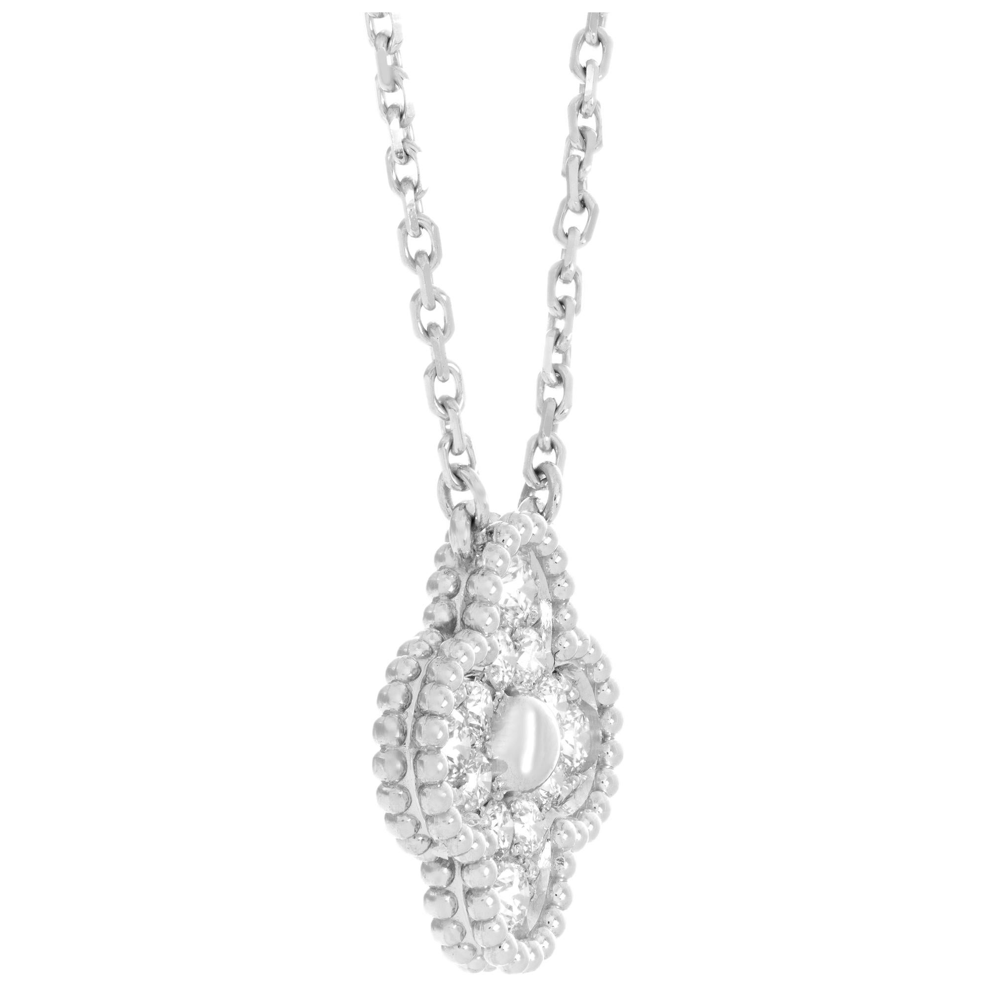 Pendant Necklace in 18k White Gold with 0.48 Ct in Diamonds, Van Cleef & Arpels 1
