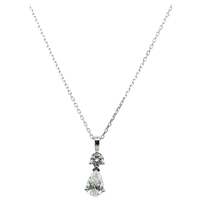 Pendant Necklace White Gold Diamond For Sale at 1stDibs