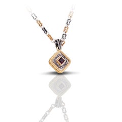 Pendant Necklace with Swarovski & Tricolor Chain, Dimitrios Exclusive M245