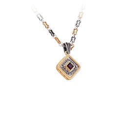 Pendant Necklace with Swarovski & Tricolor Chain, Dimitrios Exclusive M245