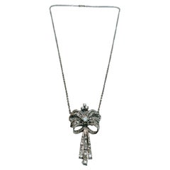 Pendant Necklaces Diamond White Gold 18 Karat Style Art Deco