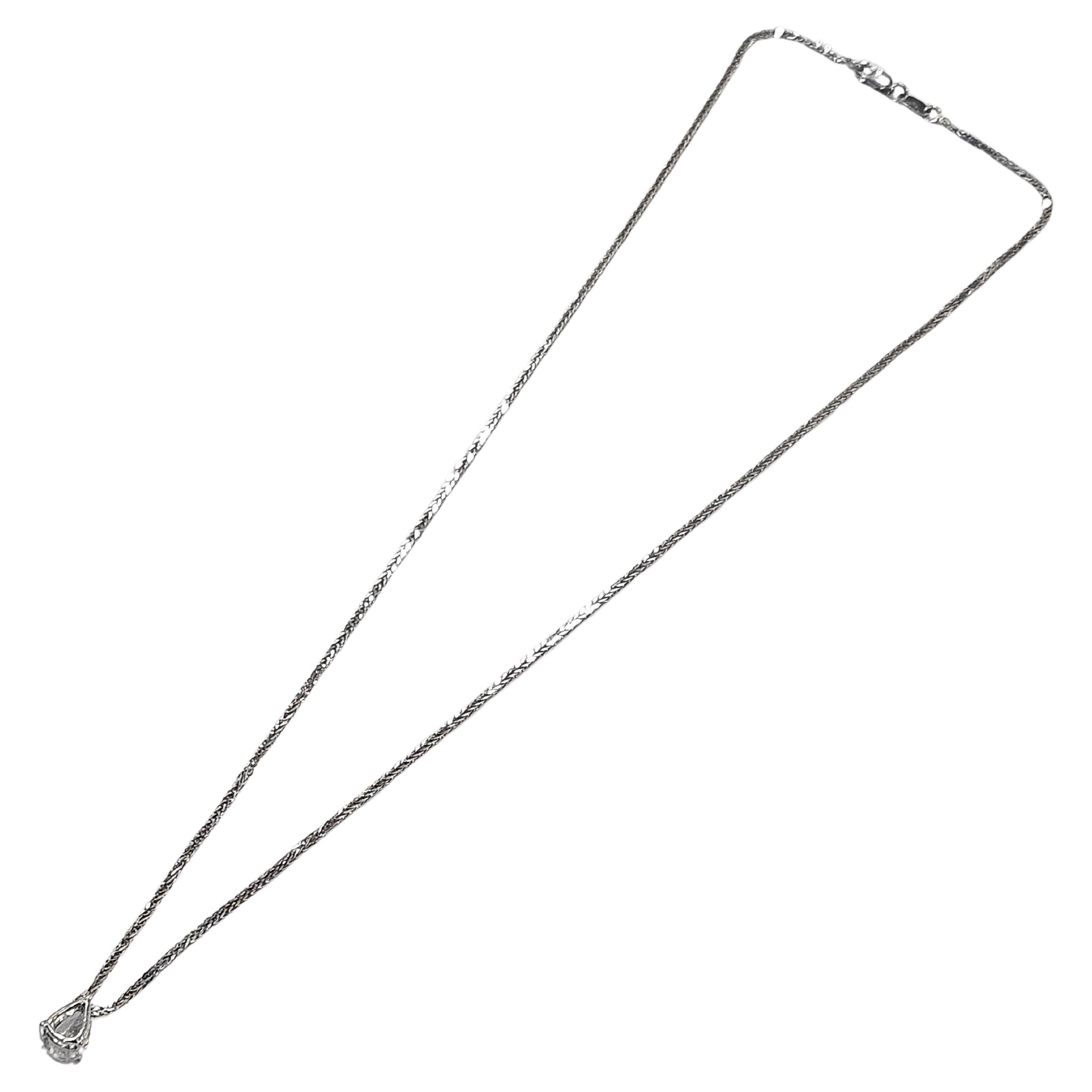 Collares Colgantes Diamante Natural Talla Pera 0,75 Quilates Oro Blanco 18 kilates en venta 4