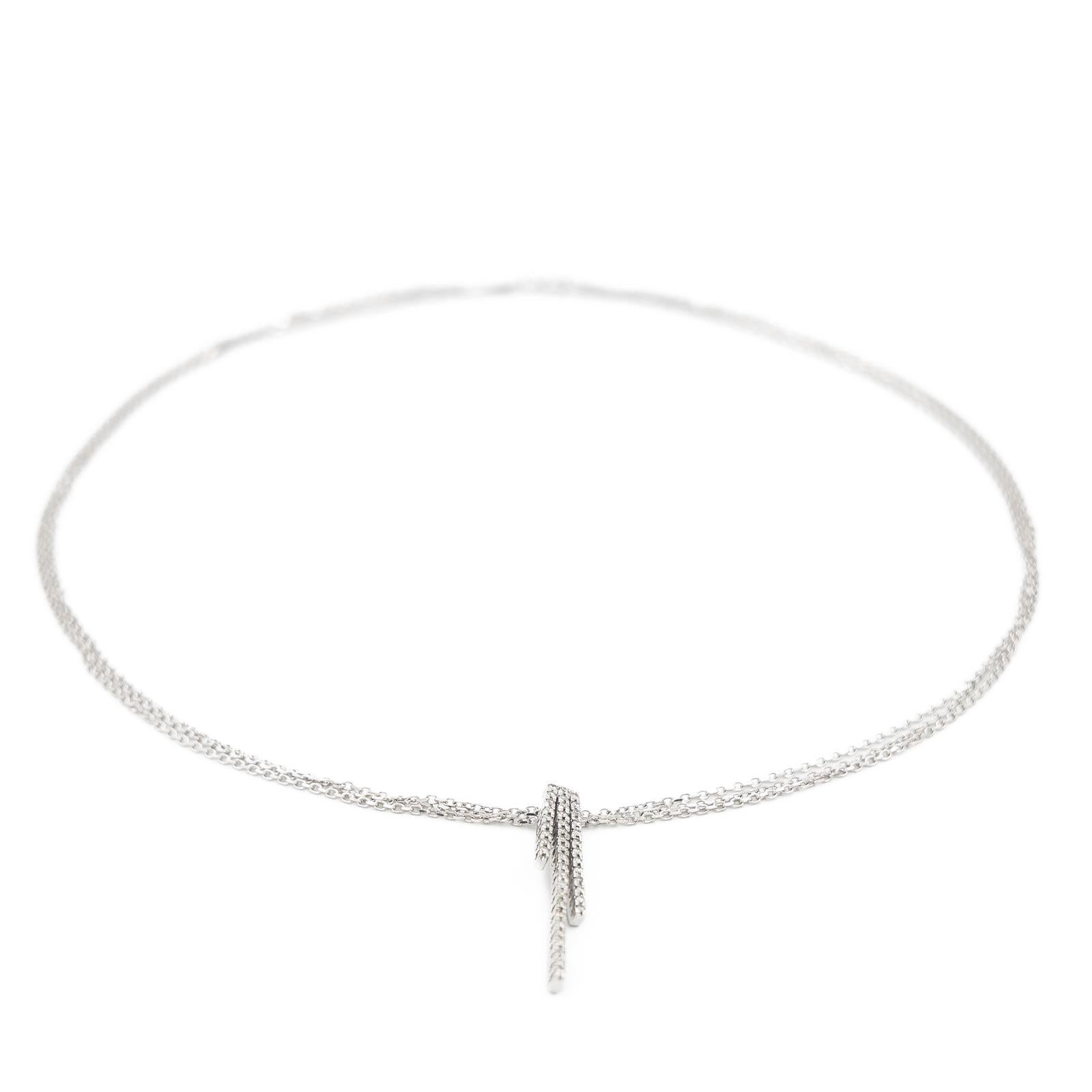 Pendant Necklaces White Gold Diamond In Excellent Condition For Sale In PARIS, FR