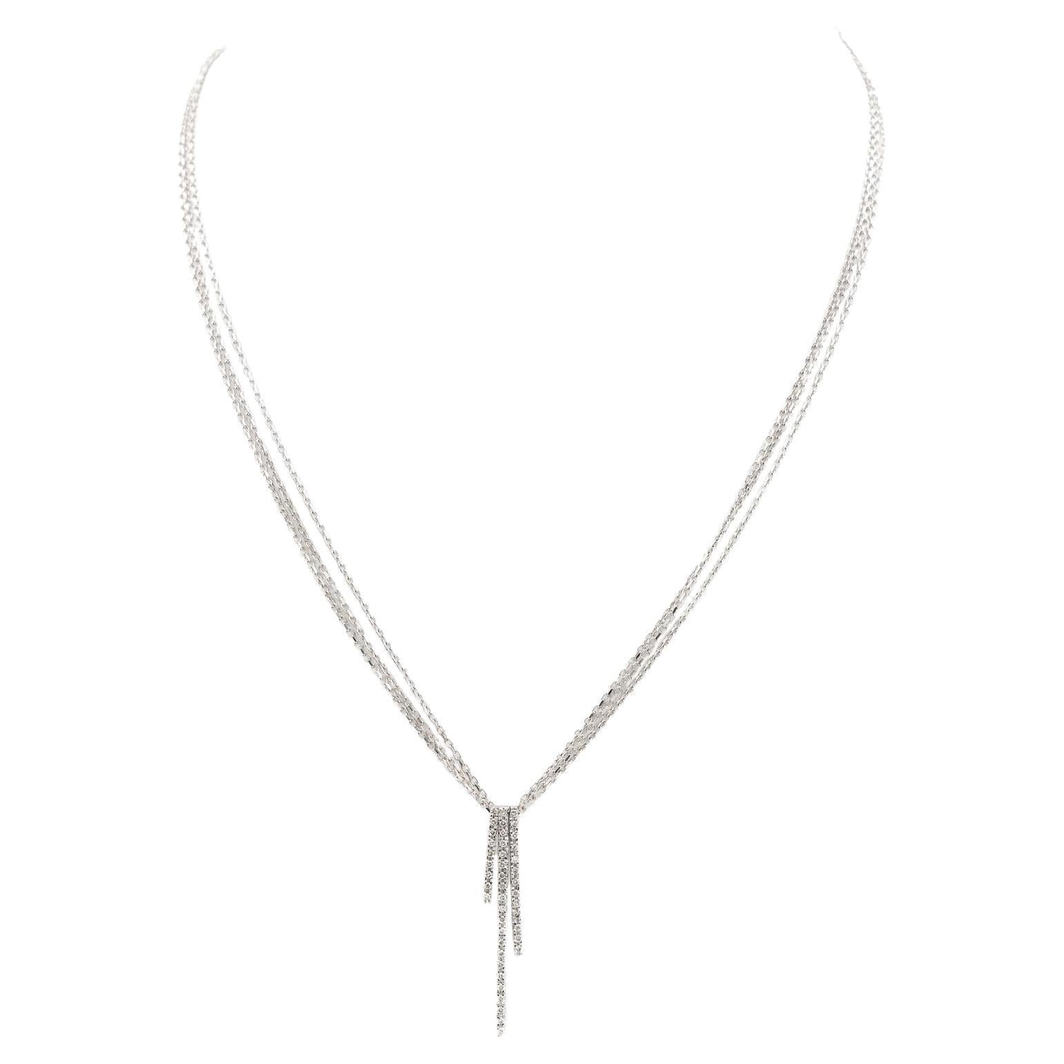 Pendant Necklaces White Gold Diamond For Sale