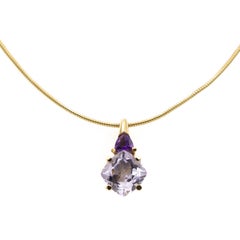Pendant Necklaces Yellow Gold Amethyst