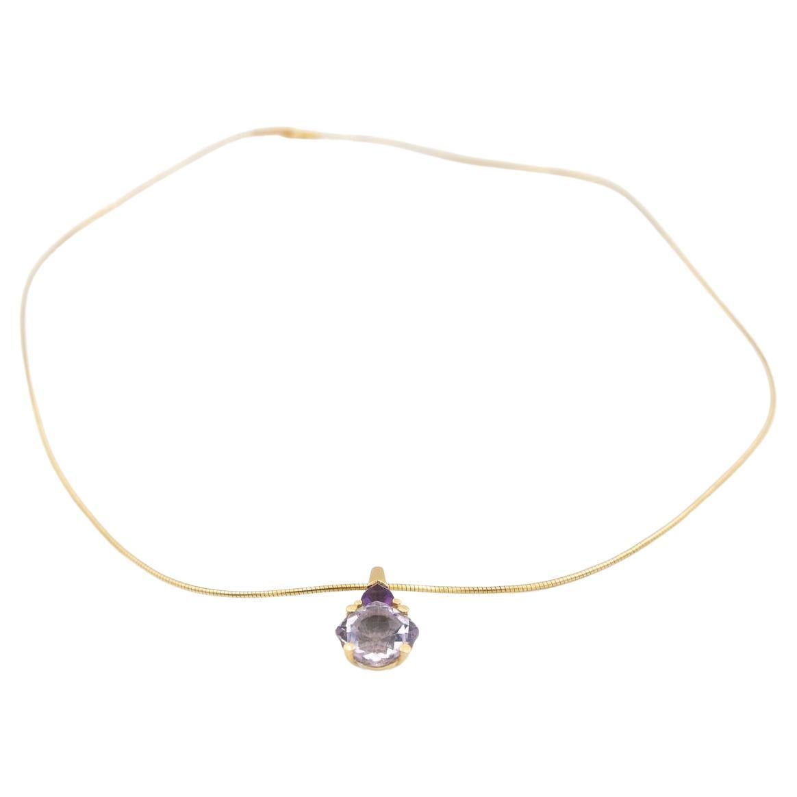 Pendant Necklaces Yellow Gold Amethyst