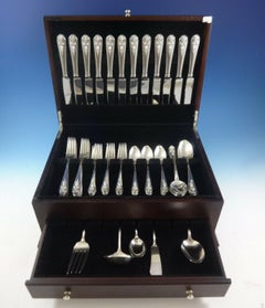 Pendant of Fruit by Lunt Sterling Silver Flatware Set For 12 Service 65 Pieces