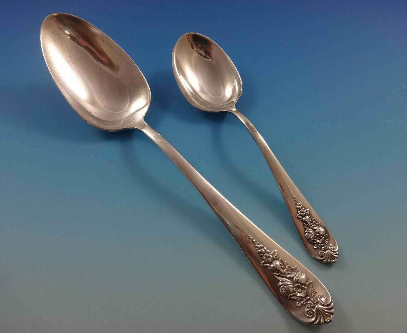 Ciondolo di frutta di Lunt Silver Set di posate in argento sterling per 12 persone Servizio 65 pezzi in vendita 1