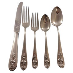 Pendant of Fruit by Lunt Sterling Silver Flatware Set For 12 Service 65 Pieces