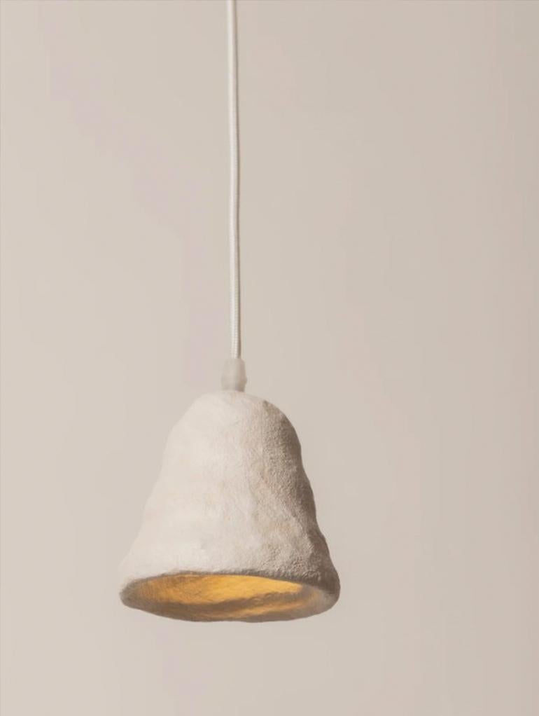 Pendant organic modern ceramic Lamp mid-century brutalist wabi sabi lighting In New Condition For Sale In Vilnius, LT
