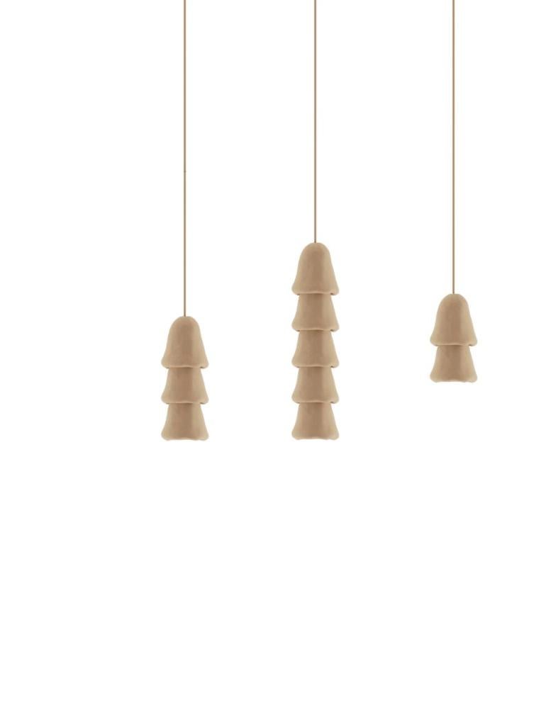 Ceramic Pendant organic modern ceramic Lamp mid-century brutalist wabi sabi lighting For Sale
