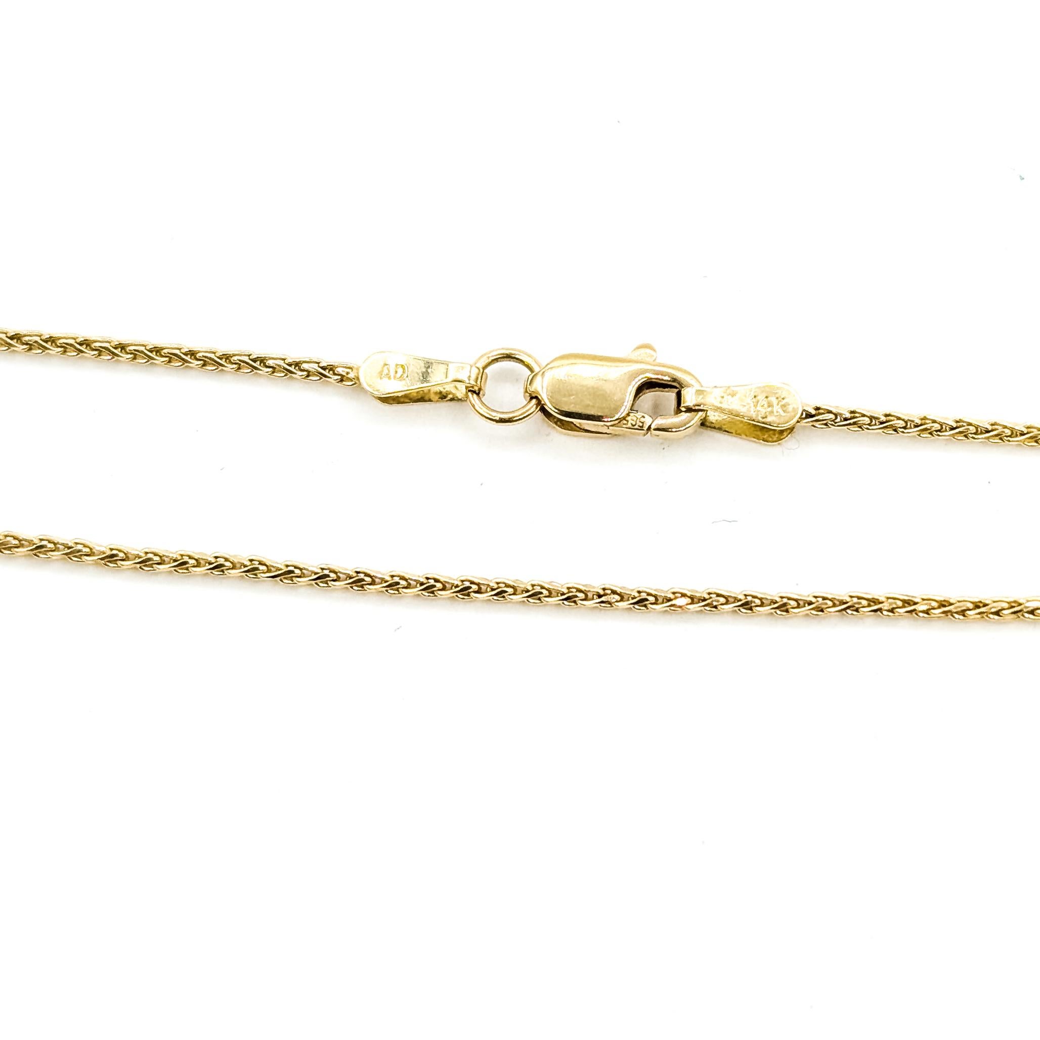 Pendentif Poire Tanzanite et Diamant en or jaune 14k en vente 1