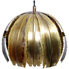 Vintage Brass Pendant ”Poppy” by Svend Aage Holm Sørensen, 1960s