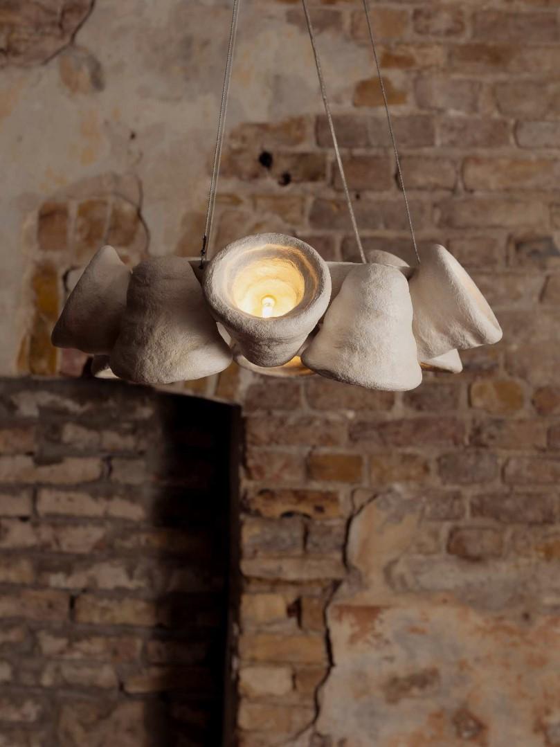 Pendant pottery modern ceramic Lamp chandelier lighting hanging bell jar ceiling For Sale 3