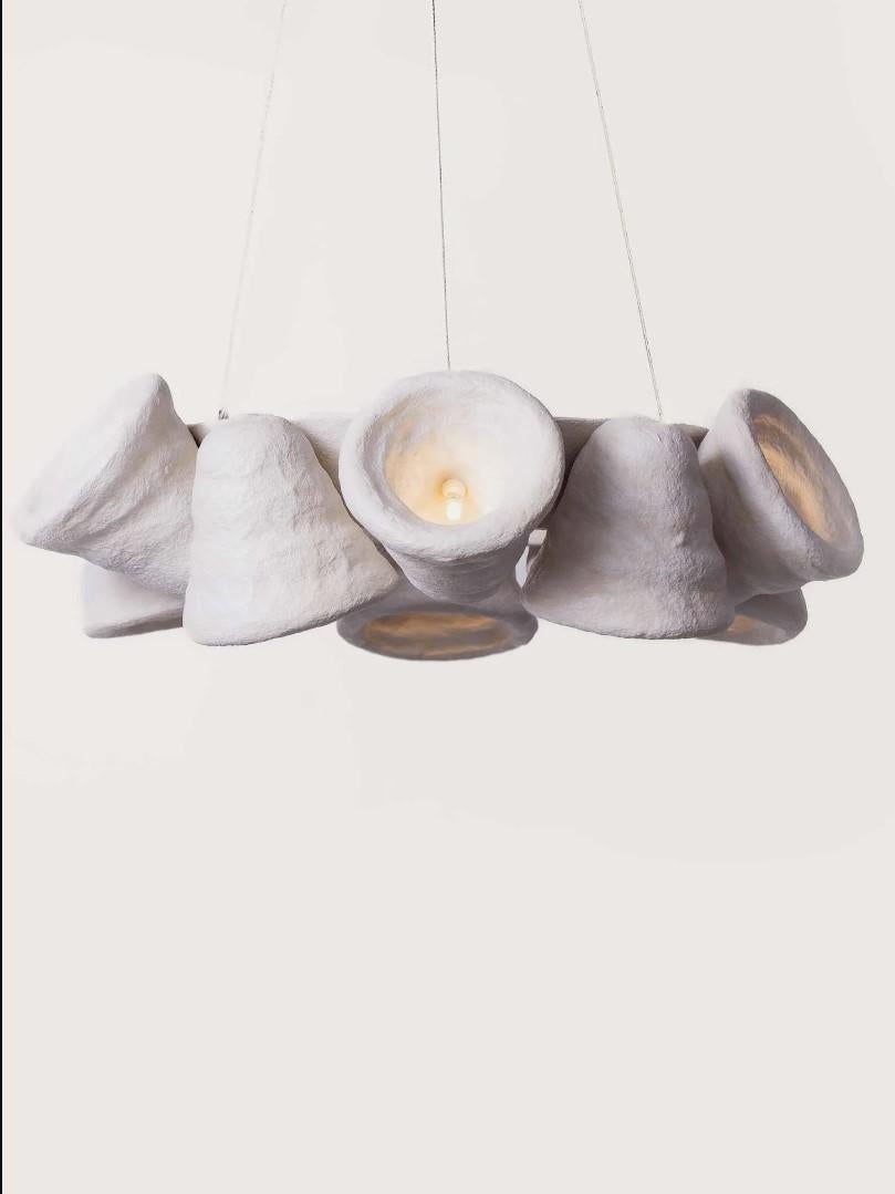 Category: Lighting, Decoration
Type: Decoration, Floor lamp, Wall lamp, Pendant, Table lamp
Material: Ceramic base, textile cable
Ceramic glaze: Milk or Ocher
Light source: G4 3W, 110-220V

Introducing our beautifully crafted ceramic bell shaped