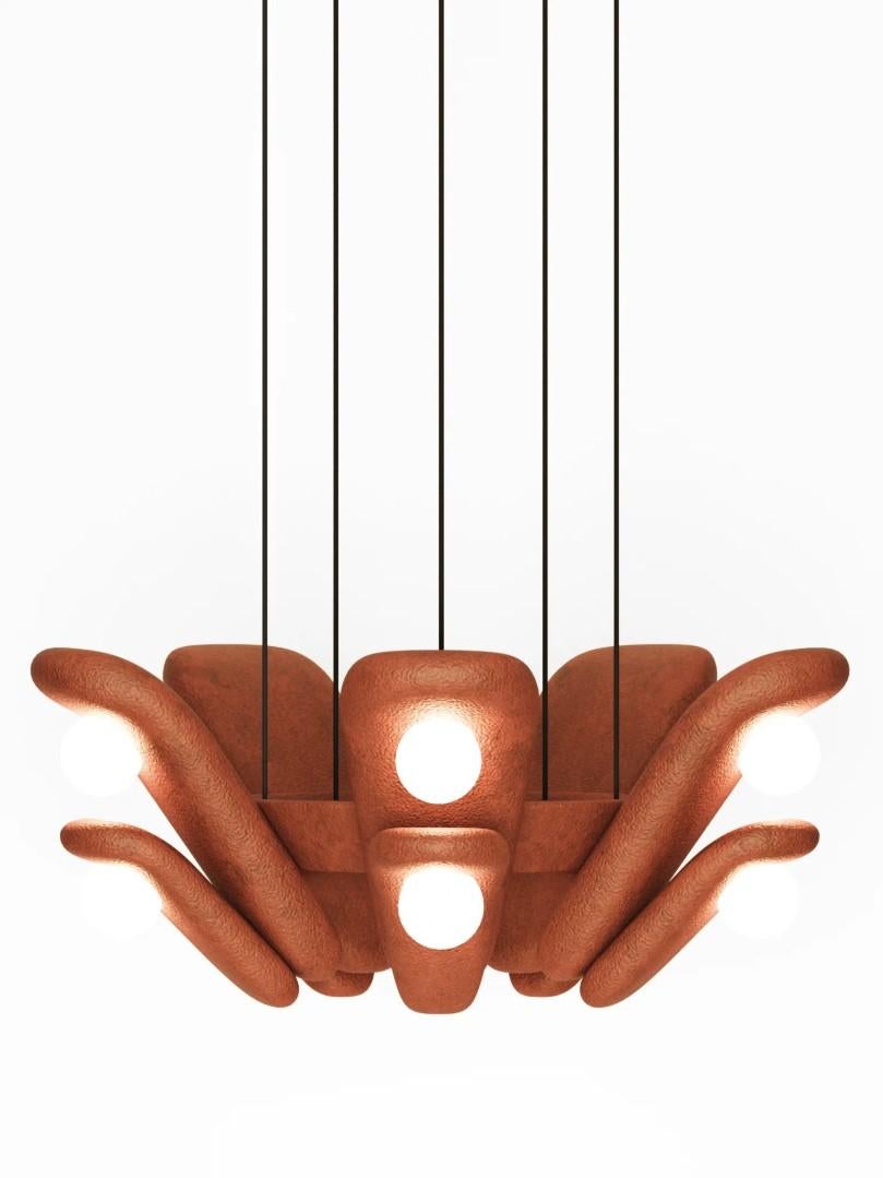 Pendant pottery organic modern ceramic Lamp chandelier lighting hanging ceiling In New Condition For Sale In Vilnius, LT