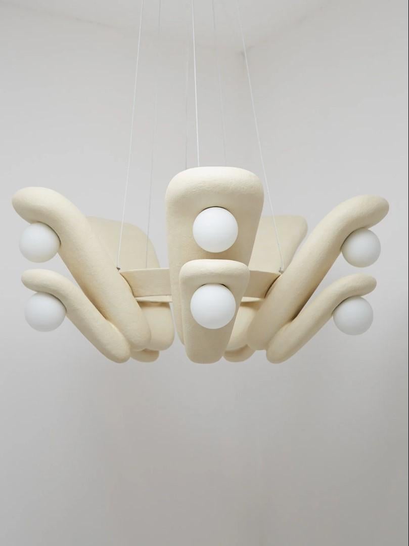 Ceramic Pendant pottery organic modern ceramic Lamp chandelier lighting hanging ceiling For Sale