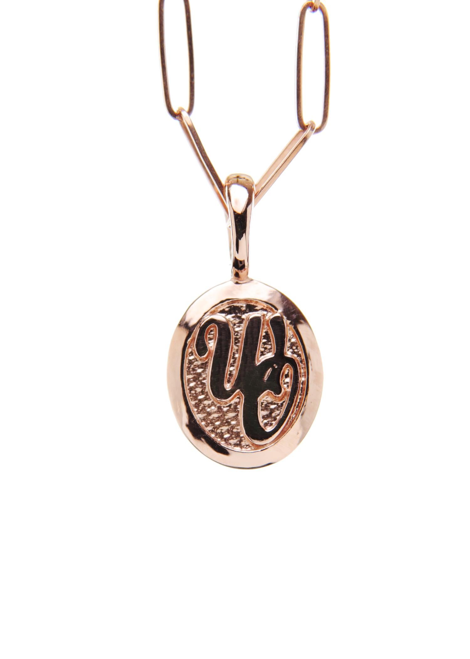 Rose Gold Logo Charm In New Condition For Sale In Athens, GA