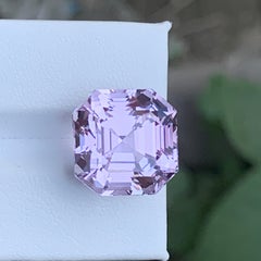 Pendant Size Asscher Cut Pastel Pink Color Kunzite (Spodumene) Loose Gemstone