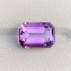 Pendentif en améthyste naturelle, taille émeraude, couleur violette, pierre précieuse en vrac, 17 mm
