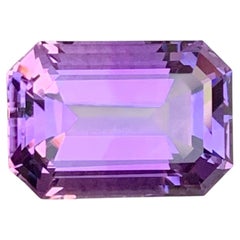 Pendentif en améthyste naturelle, taille émeraude, couleur violette, pierre précieuse en vrac, 17 mm