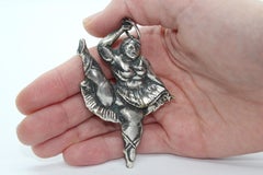 Sterling Silver Pendant , Botero, Handmade, Italy