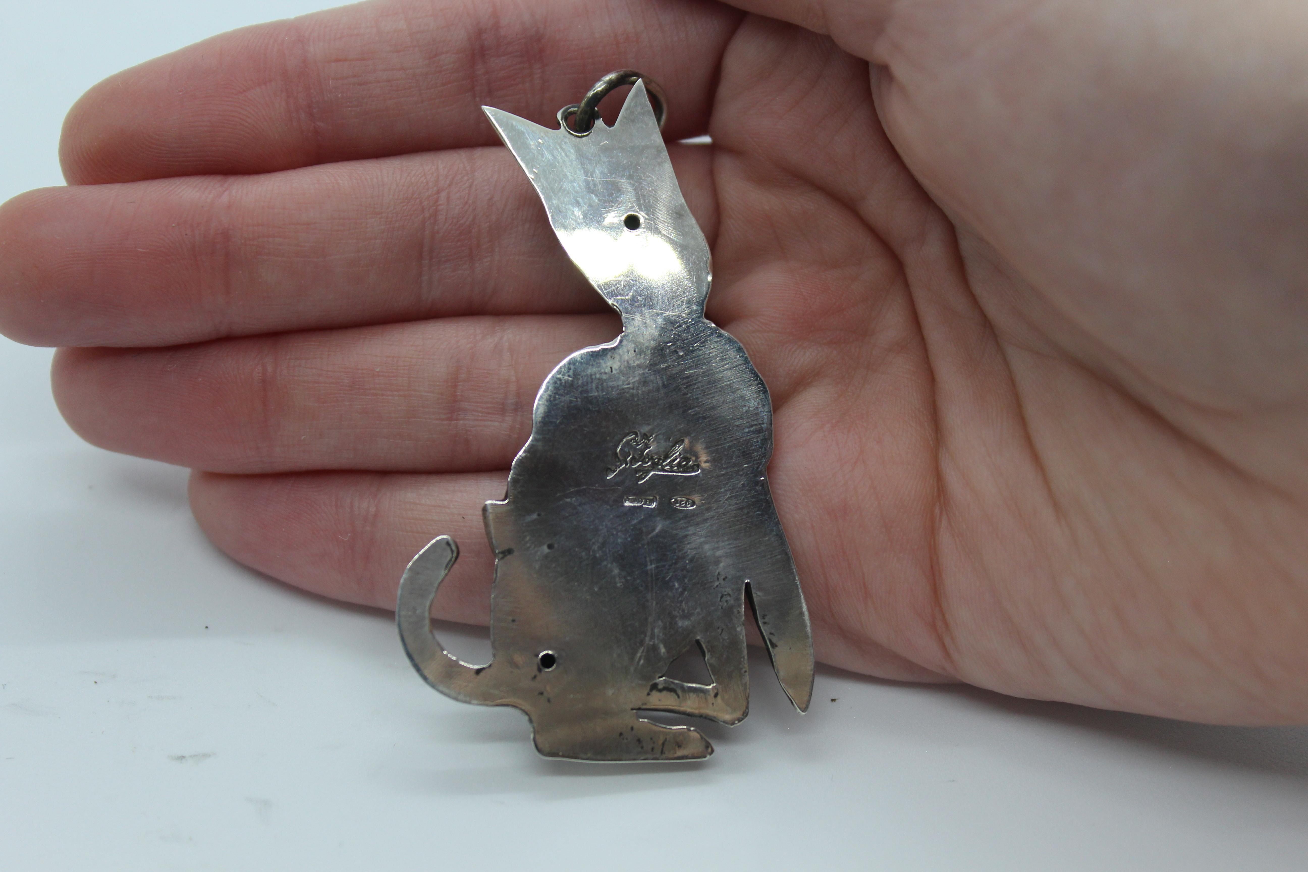 Artist Sterling Silver Pendant, De Chirico, Handmade, Italy For Sale